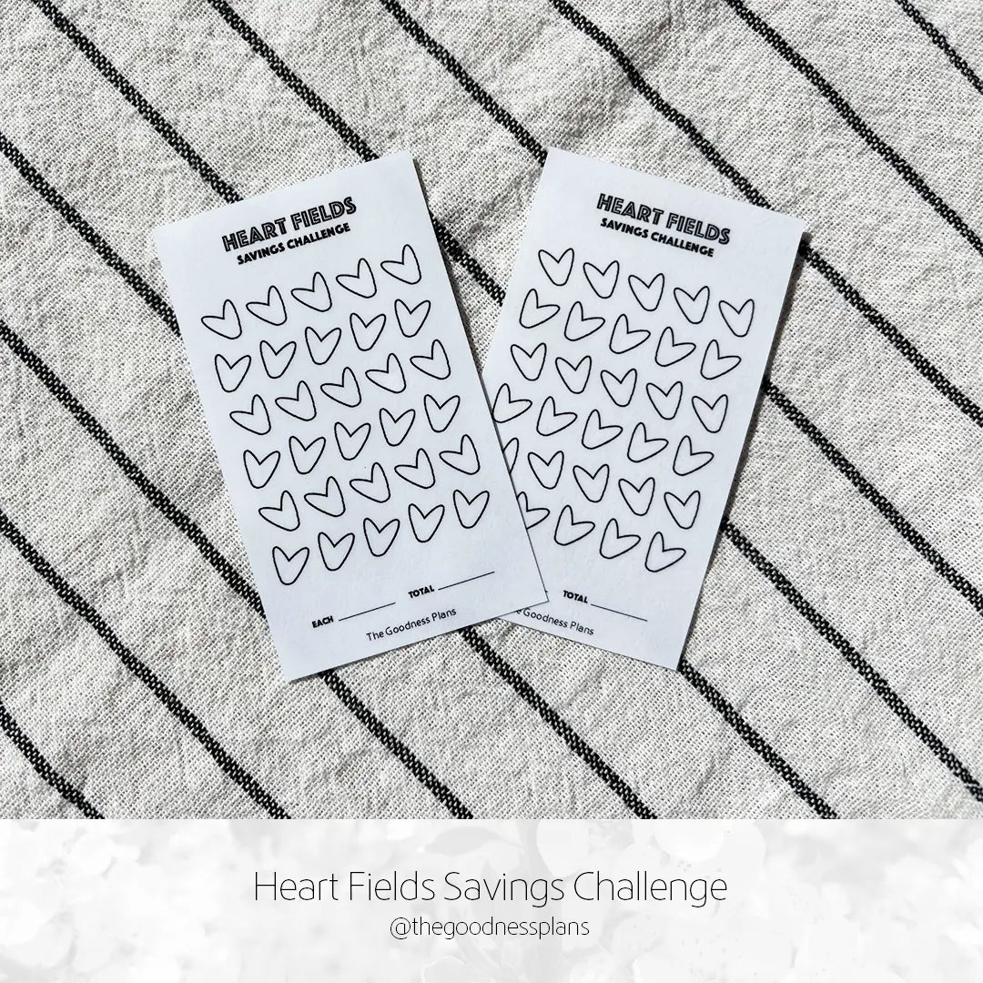 Défi d'épargne Heart Fields – Carte de suivi