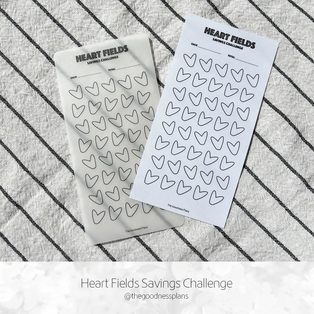 Défi d'épargne Heart Fields – Carte de suivi