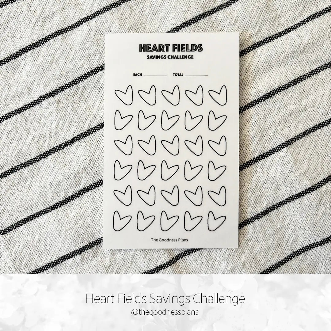 Défi d'épargne Heart Fields – Carte de suivi