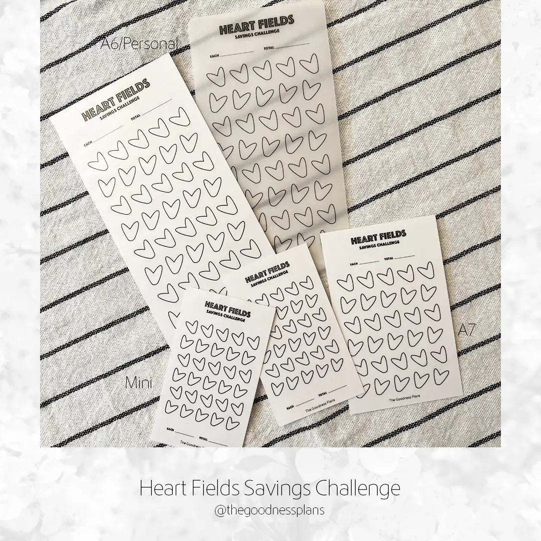 Défi d'épargne Heart Fields – Carte de suivi