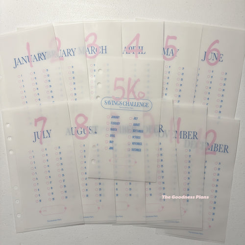 5K Savings Challenge Binder Set