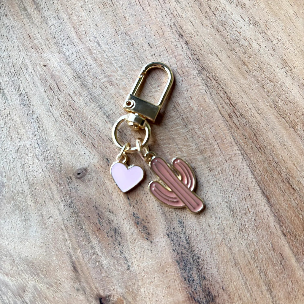 Cactus Heart Keychain