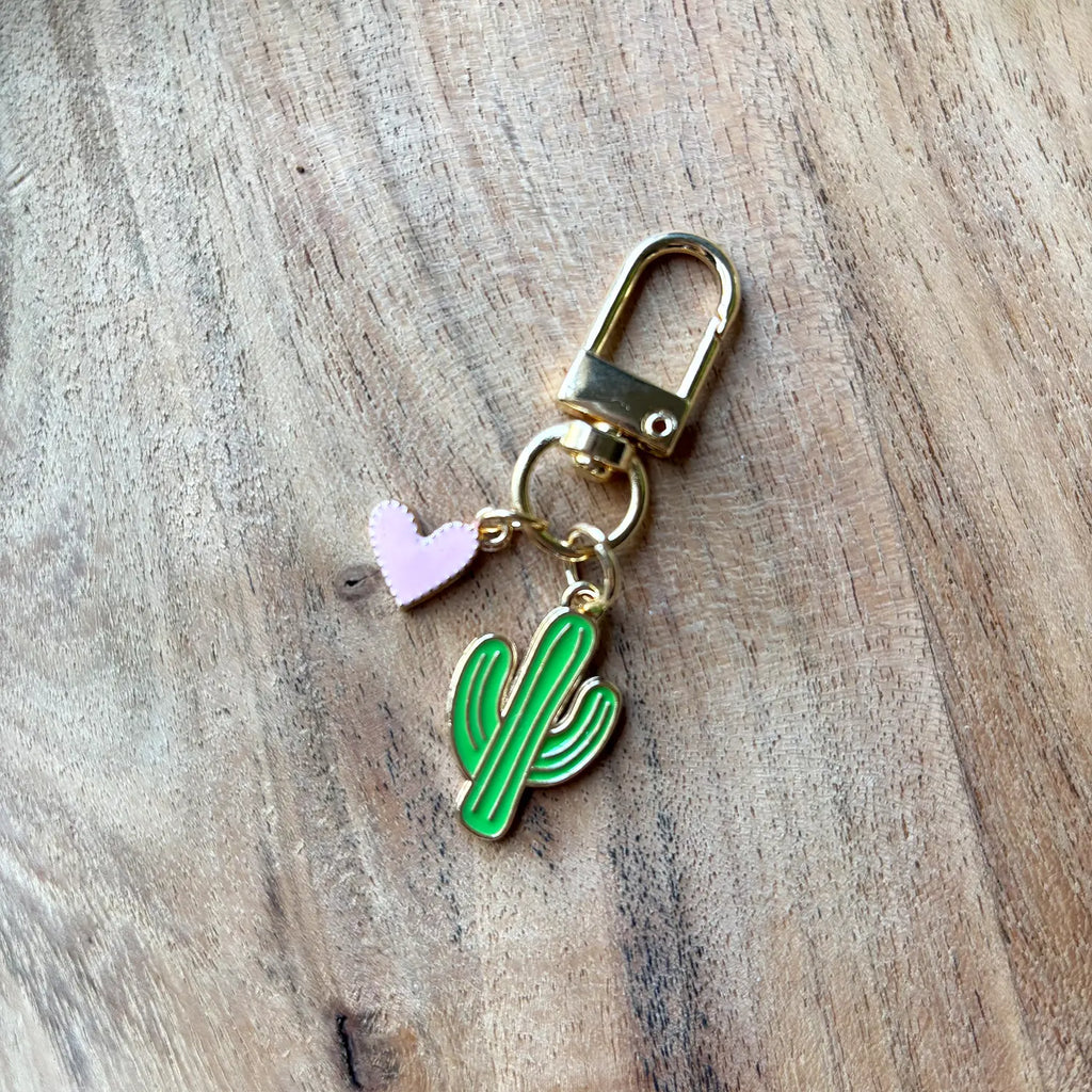 Cactus Heart Keychain