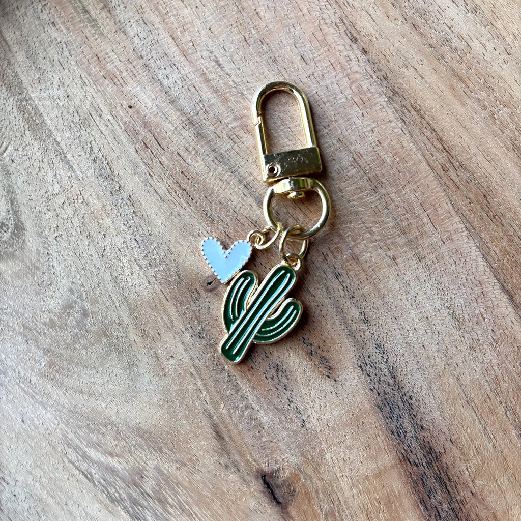 Cactus Heart Keychain