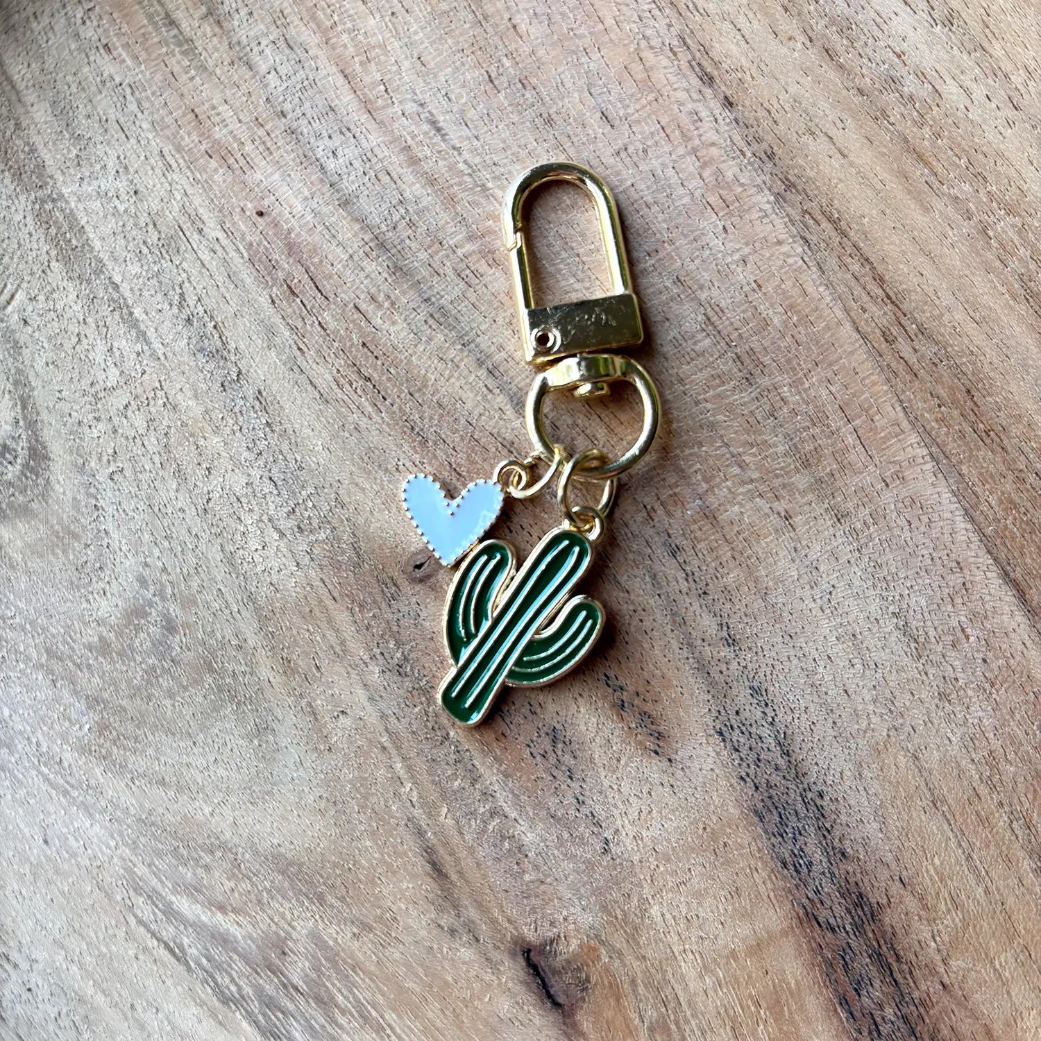 Cactus Heart Keychain