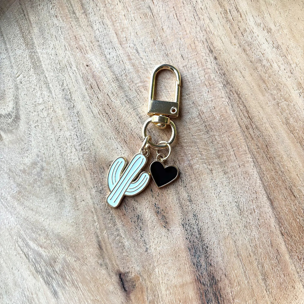 Cactus Heart Keychain