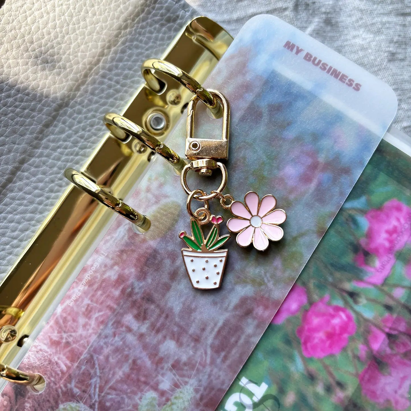 Cactus Bloom – Porte-clés pots pastel