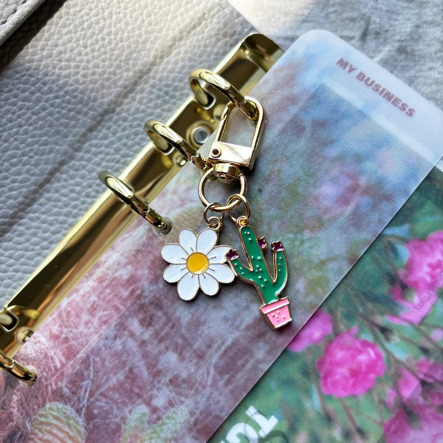 Cactus Bloom – Pastel Pots Keychain