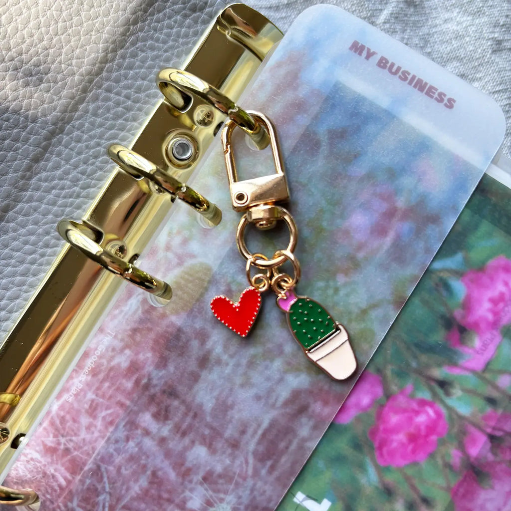 Cactus Bloom – Pastel Pots Keychain