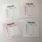 Teller Slip Set - 24 sheets