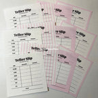 Teller Slip Set - 24 sheets