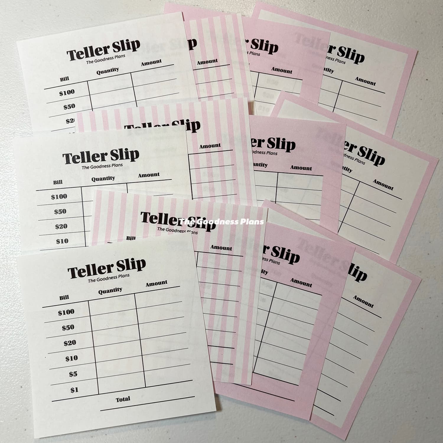 Teller Slip Set