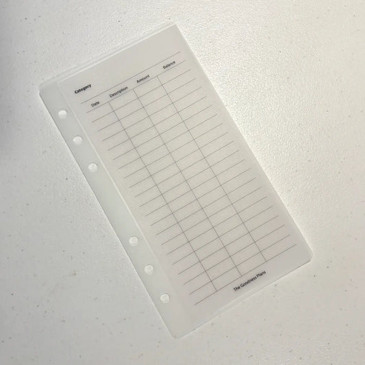 Built-In Tracker Cash Envelope