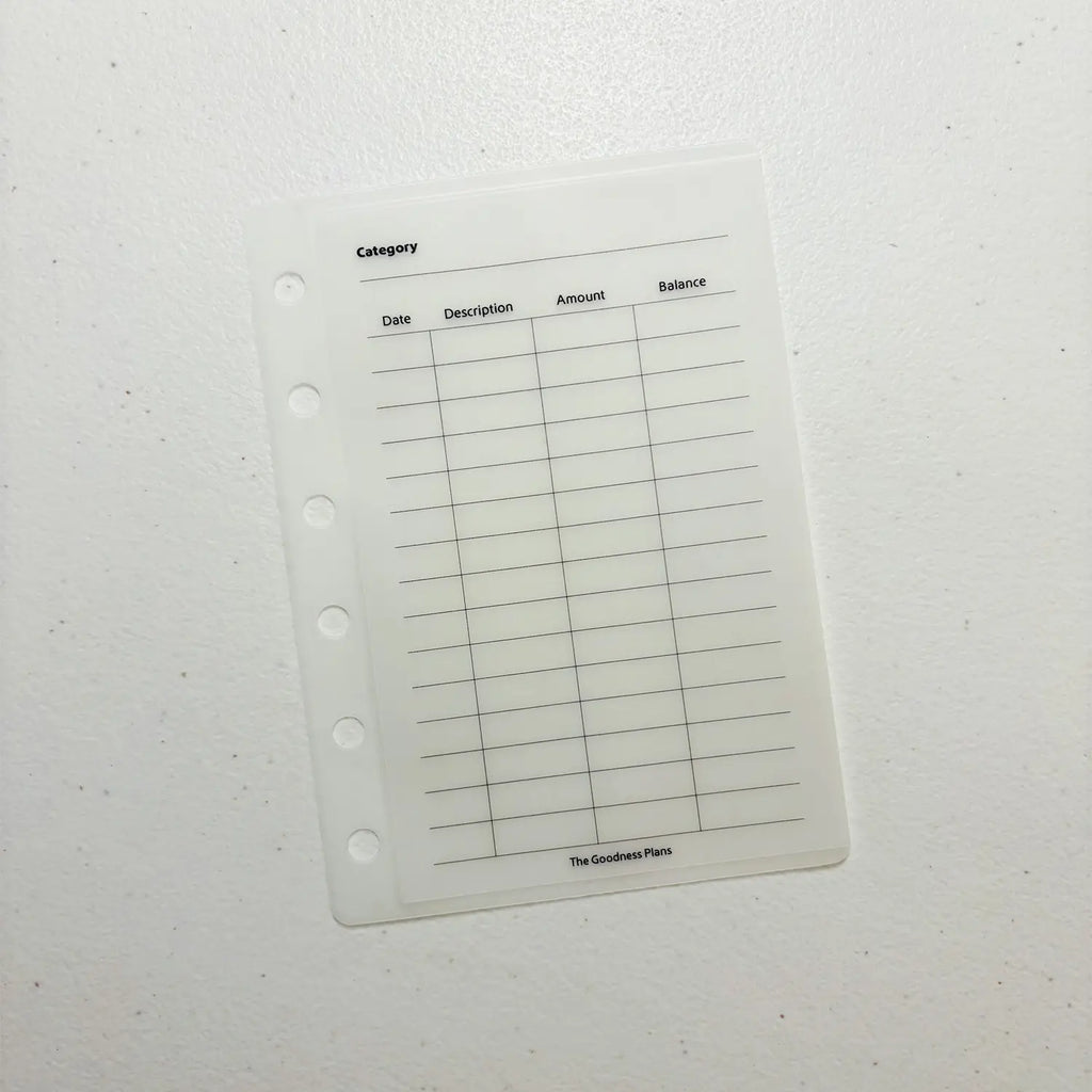 Built-In Tracker Cash Envelope