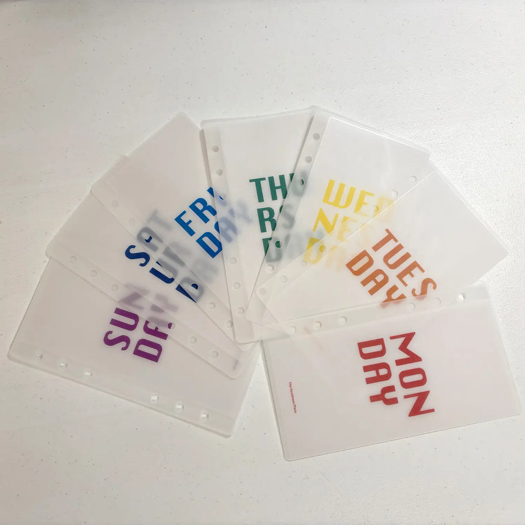 7-Day Cash Envelope Set | Rainbow or Black