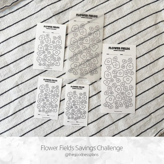Flower Fields Savings Challenge – Tracker Card