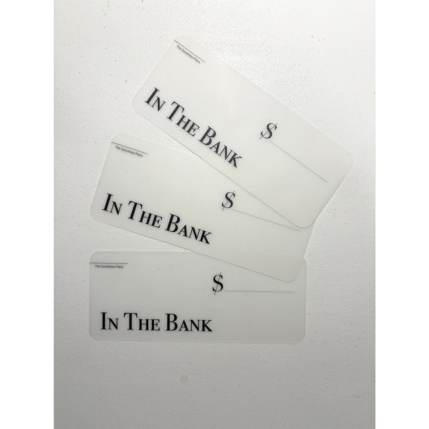 Bold Cash Placeholders - In The Bank - Set of 3